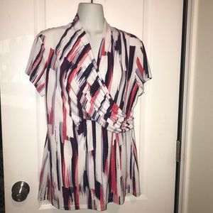 DKNY Multi-color Tee Women’s size Large NWT